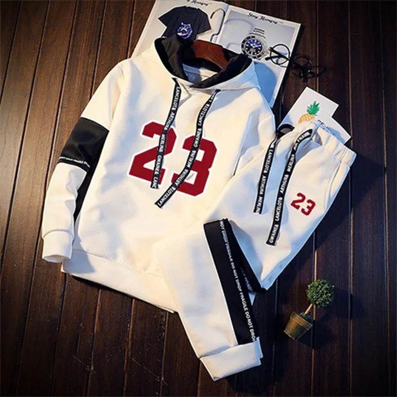 Sweatshirts for Men Casual Men's Set Hoodie Sports Pants and Sportswear Sport Daily Comfortable Fashion Tracksuit Hot Sales 2024