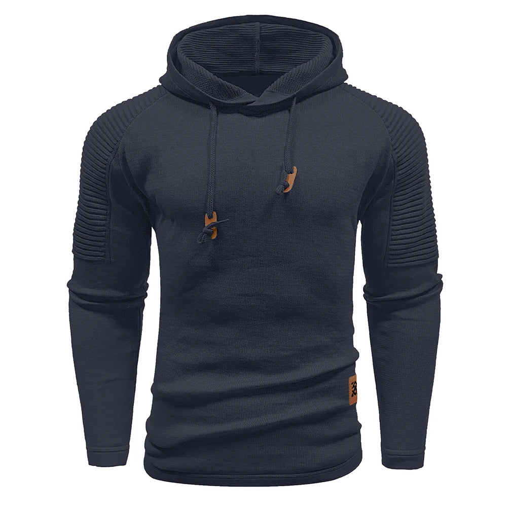 Men's Sweatshirt Spring Casual Knit Pullover Sweater Hoodies Drawstring Hooded Pullover Comfortable Clothing Us Size