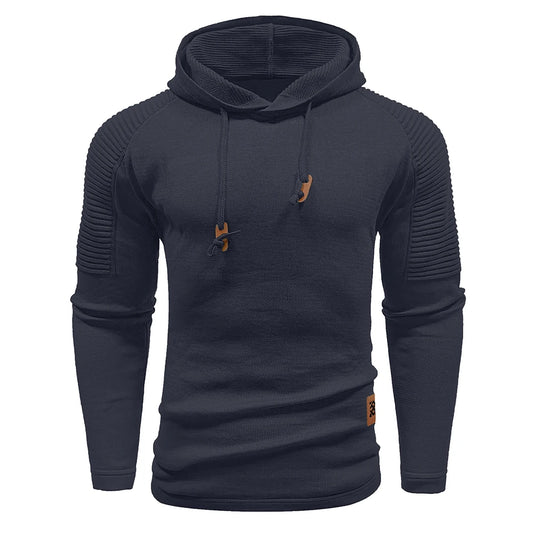Men's Sweatshirt Spring Casual Knit Pullover Sweater Hoodies Drawstring Hooded Pullover Comfortable Clothing Us Size